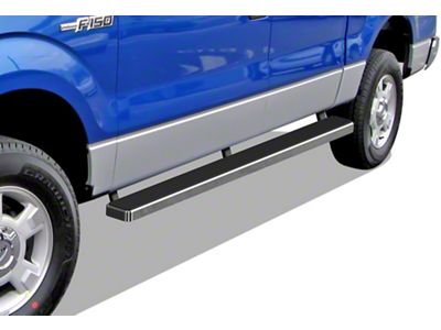 5-Inch iStep Running Boards; Hairline Silver (09-14 F-150 SuperCrew)
