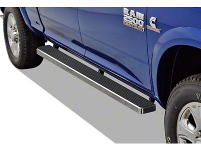 5-Inch iStep Running Boards; Hairline Silver (09-18 RAM 1500 Crew Cab)