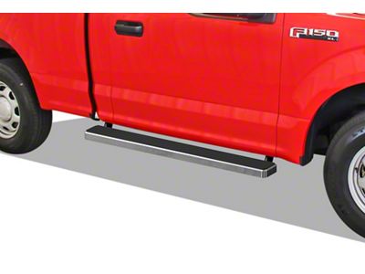 5-Inch iStep Running Boards; Hairline Silver (15-25 F-150 Regular Cab)