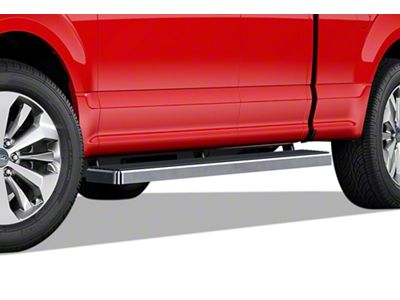 5-Inch iStep Running Boards; Hairline Silver (15-25 F-150 SuperCab)