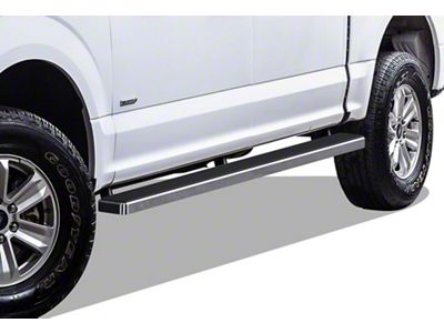 5-Inch iStep Running Boards; Hairline Silver (15-25 F-150 SuperCrew)