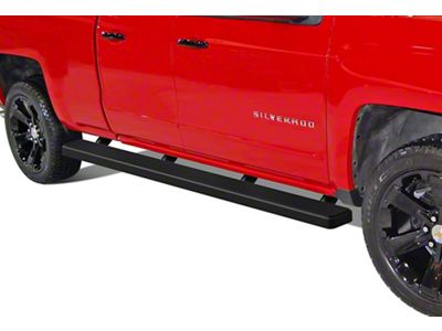 5-Inch iStep Wheel-to-Wheel Running Boards; Black (07-18 Silverado 1500 Extended/Double Cab)