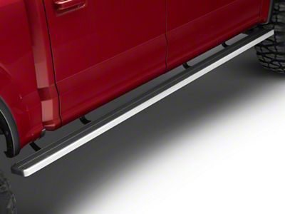 5-Inch iStep Wheel-to-Wheel Running Boards; Hairline Silver (15-24 F-150 SuperCrew)