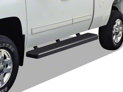 6-Inch iStep Running Boards; Black (07-18 Silverado 1500 Extended/Double Cab)