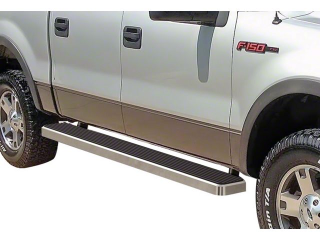 6-Inch iStep Running Boards; Hairline Silver (04-08 F-150 SuperCrew)