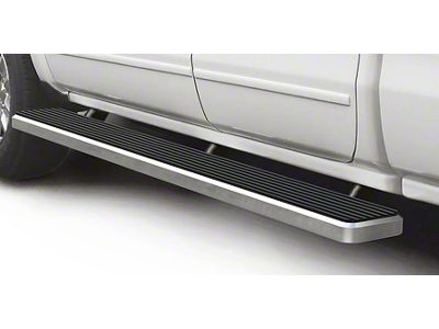 6-Inch iStep Running Boards; Hairline Silver (07-18 Sierra 1500 Extended/Double Cab)