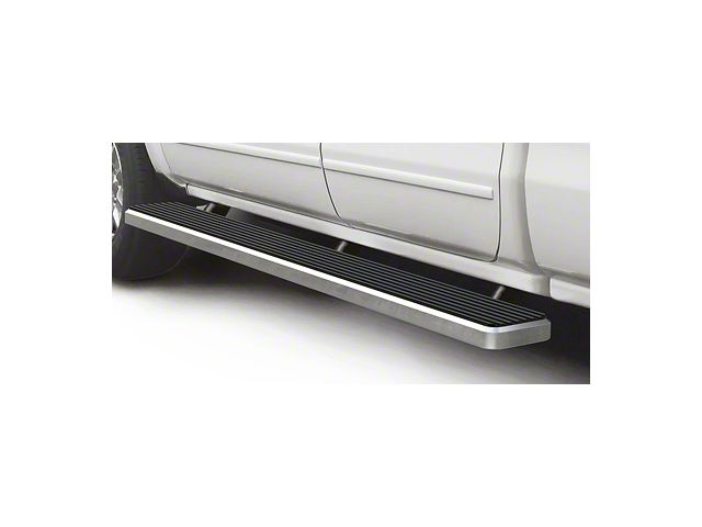 6-Inch iStep Running Boards; Hairline Silver (07-18 Sierra 1500 Extended/Double Cab)