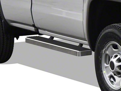 6-Inch iStep Running Boards; Hairline Silver (07-18 Silverado 1500 Regular Cab)