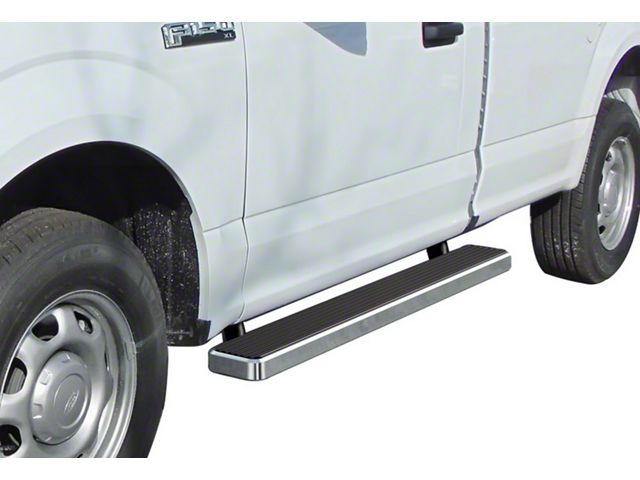 6-Inch iStep Running Boards; Hairline Silver (15-24 F-150 Regular Cab)