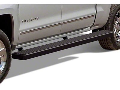6-Inch iStep Wheel-to-Wheel Running Boards; Black (07-18 Silverado 1500 Crew Cab)