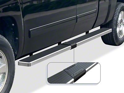 6-Inch iStep Wheel-to-Wheel Running Boards; Hairline Silver (99-06 Silverado 1500 Extended Cab w/ 6.50-Foot Standard Box)