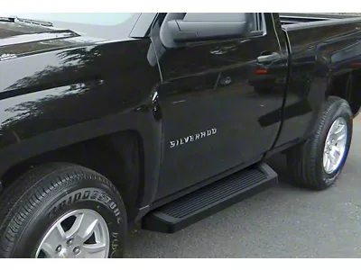 6-Inch iRunning Boards; Black (07-18 Silverado 1500 Regular Cab)