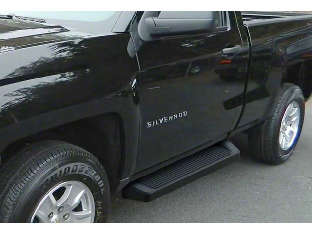 6-Inch iRunning Boards; Black (07-18 Silverado 1500 Regular Cab)