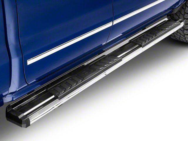 OE Style Running Boards; Polished (07-18 Silverado 1500 Extended/Double Cab)