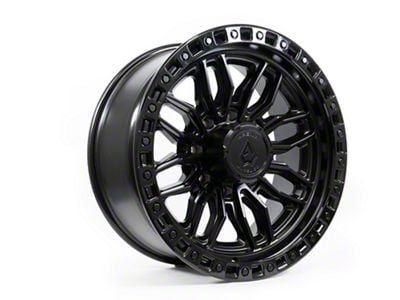 Arena Hustle Satin Black Center with Glossy Black Lip 8-Lug Wheel; 20x9; 0mm Offset (11-14 Silverado 3500 HD SRW)