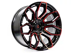 Arena Cobra Glossy Black Machine with Red Tint 6-Lug Wheel; 22x10; -18mm Offset (07-14 Yukon)