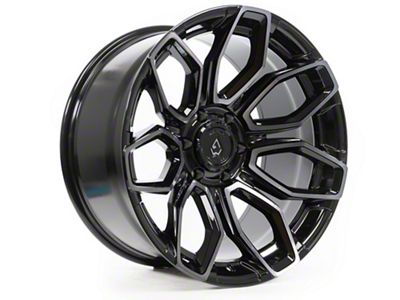 Arena Cobra Glossy Black with Brushed DDT Face Clear 6-Lug Wheel; 20x9; 20mm Offset (09-14 F-150)