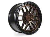 Arena Hustle Smoked Bronze Center with Satin Black Lip 6-Lug Wheel; 17x9; -12mm Offset (09-14 F-150)