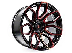 Arena Cobra Glossy Black Machine with Red Tint 6-Lug Wheel; 22x10; -18mm Offset (15-20 F-150)