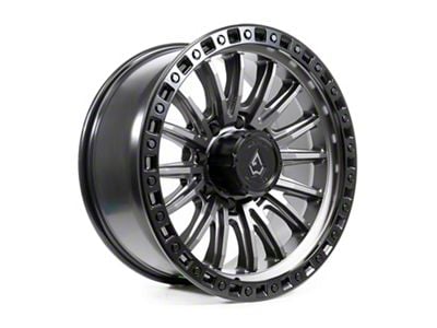 Arena Mission Satin Gunmetal Center with Satin Black Lip 8-Lug Wheel; 20x9; 0mm Offset (17-22 F-250 Super Duty)