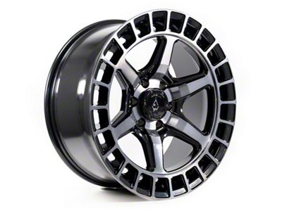 Arena Torque Glossy Black Machined DDT Face and Lip 6-Lug Wheel; 17x9; 1mm Offset (19-23 Ranger)