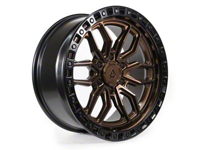 Arena Hustle Smoked Bronze Center with Satin Black Lip 6-Lug Wheel; 20x9; 20mm Offset (19-25 Sierra 1500)