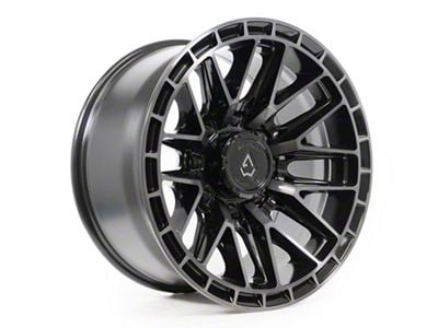 Arena Battle Glossy Black with Machined DDT Face and Lip 8-Lug Wheel; 20x10; -18mm Offset (99-07 F-250 Super Duty)