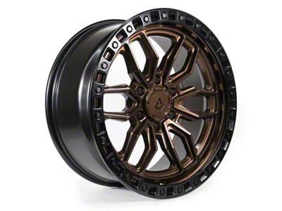 Arena Hustle Smoked Bronze Center with Satin Black Lip 6-Lug Wheel; 18x9; 1mm Offset (99-06 Sierra 1500)
