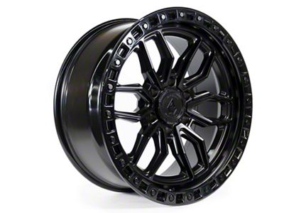 Arena Hustle Satin Black Center with Glossy Black Lip 6-Lug Wheel; 20x10; -18mm Offset (19-25 RAM 1500)