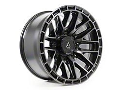 Arena Battle Glossy Black Machined DDT Face and Lip 8-Lug Wheel; 22x10; -18mm Offset (20-25 Sierra 2500 HD)