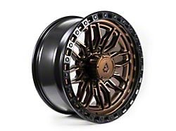 Arena Hustle Smoked Bronze Center with Satin Black Lip 8-Lug Wheel; 20x9; 0mm Offset (20-25 Sierra 2500 HD)