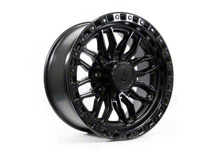 Arena Hustle Satin Black Center with Glossy Black Lip 8-Lug Wheel; 20x9; 0mm Offset (07-10 Silverado 3500 HD SRW)