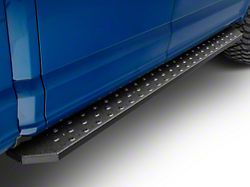 6.50-Inch RidgeStep Running Boards; Textured Black (15-24 F-150 SuperCrew)