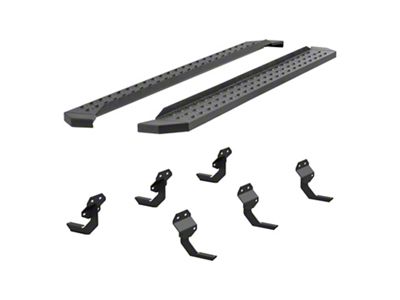 6.50-Inch RidgeStep Running Boards; Textured Black (17-24 F-350 Super Duty SuperCrew)