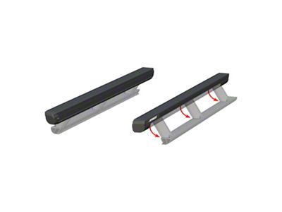 ActionTrac Powered Running Boards without Mounting Brackets; Carbide Black (14-18 Sierra 1500 Crew Cab)