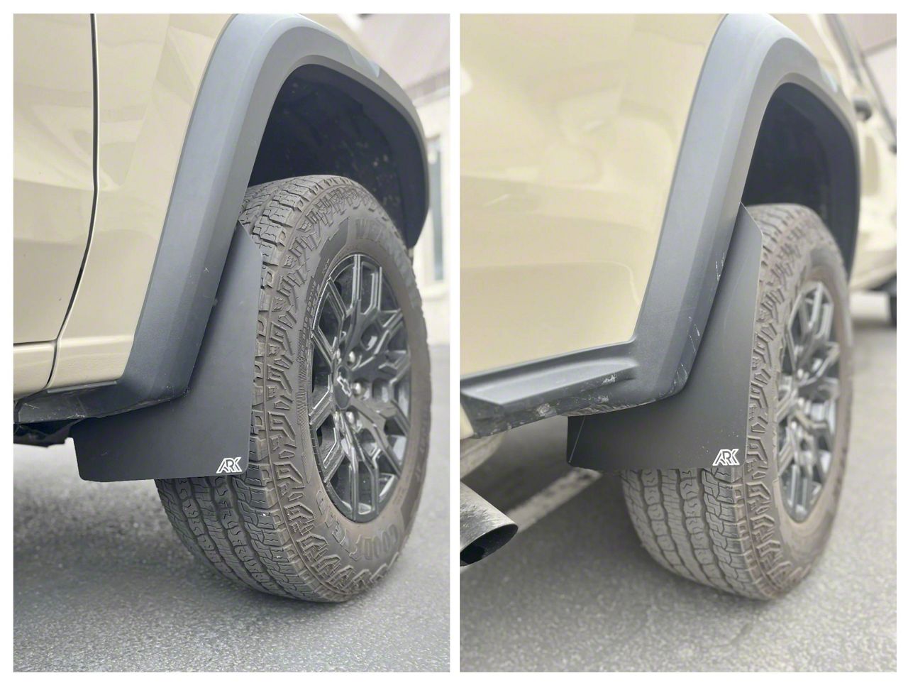 Ark Splash Guards Colorado TriXpoly Mid Mud Flaps; Front and Rear