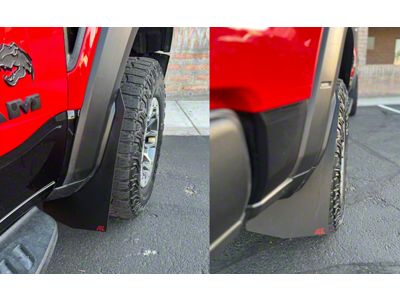 Ark Splash Guards TriXpoly Mud Flaps; Rear; Black (21-24 RAM 1500 TRX)