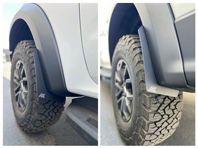 Ark Splash Guards TriXpoly Micro Mud Flap Flares; Front and Rear; Black (24-26 Ranger Raptor)
