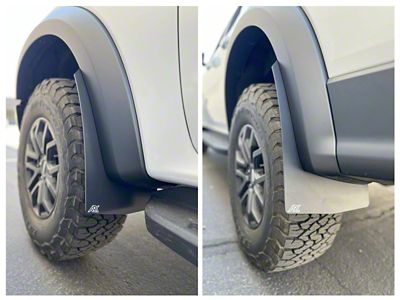 Ark Splash Guards TriXpoly Mid Mud Flaps; Front and Rear; Black (24-26 Ranger Raptor)