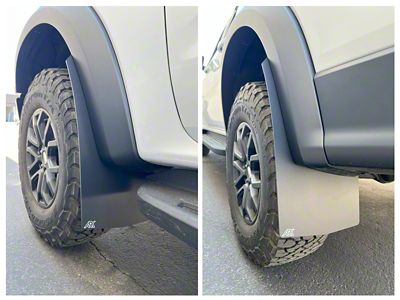 Ark Splash Guards TriXpoly Mud Flaps; Front and Rear; Black (24-26 Ranger Raptor)