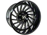 Arkon Off-Road Caesar Gloss Black Milled 8-Lug Wheel; Right Directional; 20x12; -51mm Offset (01-06 Sierra 2500 HD)