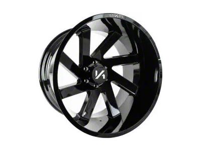 Arkon Off-Road Lincoln Gloss Black Milled 8-Lug Wheel; Left Directional; 22x14; -81mm Offset (01-06 Silverado 2500 HD)