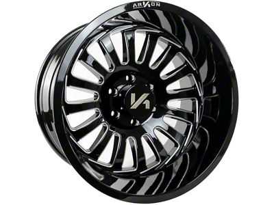 Arkon Off-Road Alexander Gloss Black Milled 8-Lug Wheel; 20x12; -51mm Offset (03-09 RAM 2500)