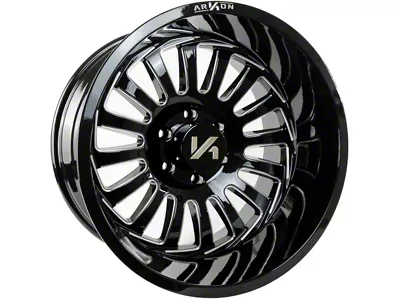Arkon Off-Road Alexander Gloss Black Milled 8-Lug Wheel; 22x12; -51mm Offset (03-09 RAM 2500)