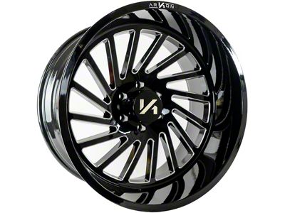 Arkon Off-Road Caesar Gloss Black Milled 8-Lug Wheel; 20x10; -25mm Offset (03-09 RAM 2500)