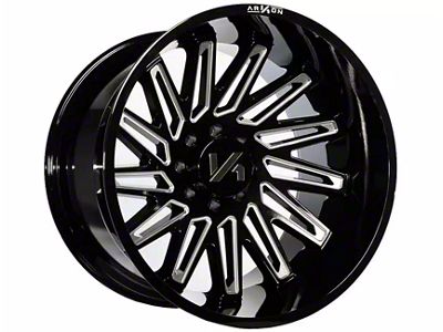 Arkon Off-Road Armstrong Gloss Black Milled 6-Lug Wheel; Right Directional; 22x12; -51mm Offset (07-14 Yukon)