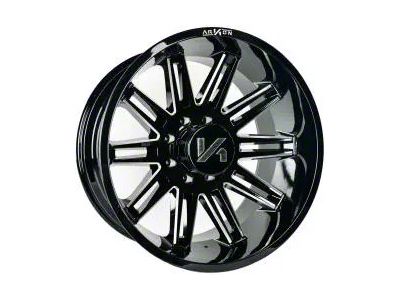 Arkon Off-Road Churchill Gloss Black Milled 8-Lug Wheel; 22x12; -51mm Offset (08-10 F-250 Super Duty)