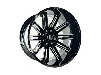 Arkon Off-Road Churchill Gloss Black Milled 8-Lug Wheel; 24x14; -81mm Offset (08-10 F-250 Super Duty)