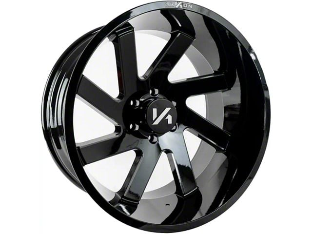 Arkon Off-Road Lincoln Gloss Black Milled 8-Lug Wheel; Right Directional; 22x12; -51mm Offset (10-18 RAM 2500)