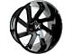 Arkon Off-Road Lincoln Gloss Black Milled 8-Lug Wheel; Right Directional; 22x12; -51mm Offset (10-18 RAM 2500)